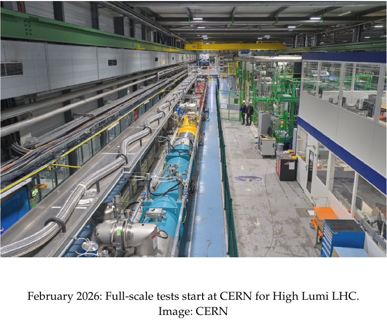 February 2026: Full-scale tests start at CERN for HiLumi LHC. Image: CERN